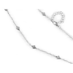 Colier din otel inoxidabil cu margele de sticla si perle - Sidef (1 Bucată)