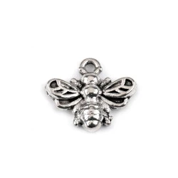 Pandantiv metalic albina 13x11 mm - Platinum (10 Bucăți)