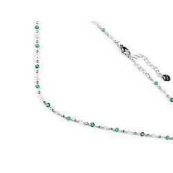 Colier din oțel inoxidabil cu strasuri - Verde (1 Bucată)