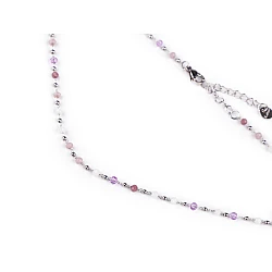 Colier din oțel inoxidabil cu strasuri - Mov liliachiu (1 Bucată)