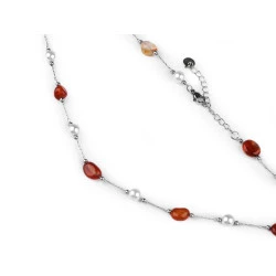 Colier din oțel inoxidabil - Portocaliu închis (1 Bucată)