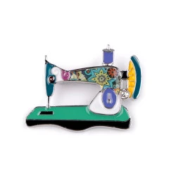 Broșă mașină de cusut - Verde (1 Bucată)