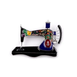 Broșă mașină de cusut - Negru (1 Bucată)