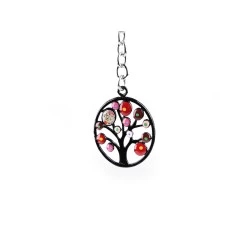 Breloc bufniță, arborele vieții - Roșu (1 Bucată)