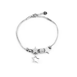 Bratara din otel inoxidabil - Argintiu (1 Bucată)