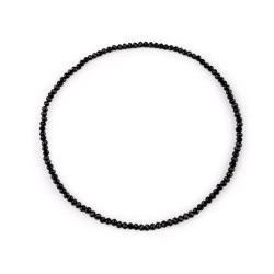Colier elastic cu strasuri - Negru (1 Bucată)