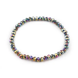Bratara elastica cu margele fatetate - Multicolor (1 Bucată)