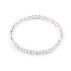 Bratara elastica cu margele fatetate - Cristal (1 Bucată)