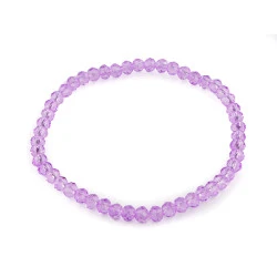 Bratara elastica cu margele fatetate - Violet deschis (1 Bucată)