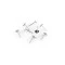 Bază cercei cu tijă din oțel inoxidabil, ø4; 6; 8 mm - Platinum (40 Bucăți)