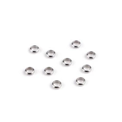 Inel / piesa decorativa din otel inoxidabil ø4; 6 mm - Platinum (10 Bucăți)