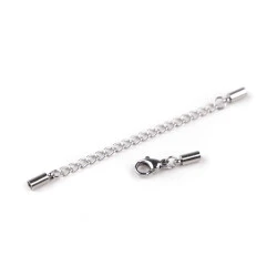 Carabină cu lanț prelungitor și capete din oțel inoxidabil - Platinum (1 Bucată)