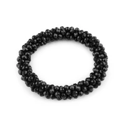 Bratara / elastic de par din margele - Negru (1 Bucată)