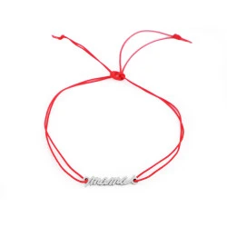 Bratara cu pandantiv din otel inoxidabil - Roșu (1 Bucată)
