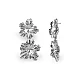 Cercei flori din oțel inoxidabil - Argintiu (1 Pereche)