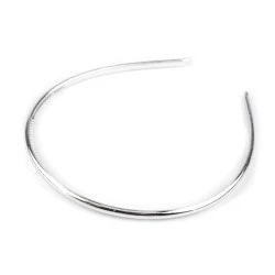 Cordeluță de păr efect metalizat - Argintiu (12 Bucăți)