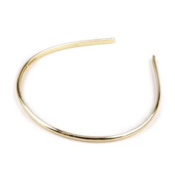 Cordeluță de păr efect metalizat - Auriu deschis (12 Bucăți)