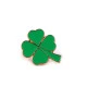 Broșă / insignă  floare, trifoi cu patru foi - Negru (1 Bucată)
