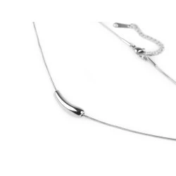 Colier din oțel inoxidabil - Argintiu (1 Bucată)