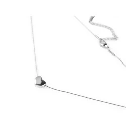 Colier inimă din oțel inoxidabil - Argintiu (1 Bucată)