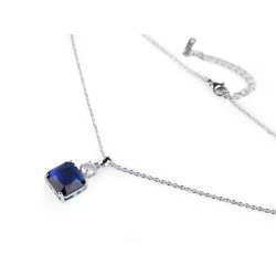 Colier din oțel inoxidabil cu strasuri - Sapphire (1 Bucată)