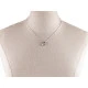 Colier din oțel inoxidabil cu strasuri - Rose (1 Bucată)