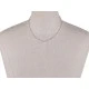 Colier din oțel inoxidabil cu strasuri - Cristal (1 Bucată)