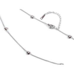 Colier inimă din oțel inoxidabil - Argintiu (1 Bucată)