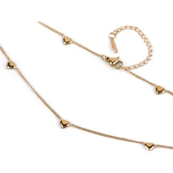 Colier inimă din oțel inoxidabil - Auriu (1 Bucată)