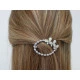 Clamă de păr cu perle - Alb (1 Bucată)