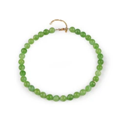 Colier din minerale cu închizătoare din oțel inoxidabil - Verzui (1 Bucată)