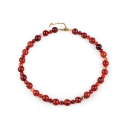 Colier din minerale cu închizătoare din oțel inoxidabil - Agat (1 Bucată)