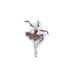 Broșă cu strasuri balerină - Colorado topaz (1 Bucată)