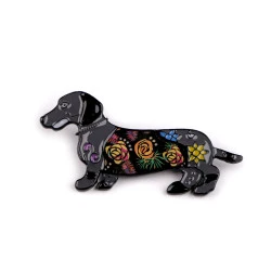 Broșă cățel - Gri (1 Bucată)