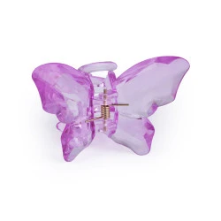 Cleste de păr fluture - Mov deschis (1 Bucată)