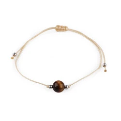 Brățară shamballa cu mărgele minerale - Ochi de tigru (1 Bucată)