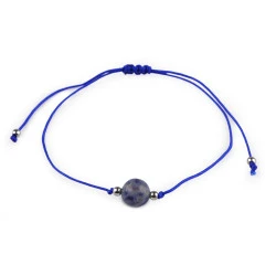 Brățară shamballa cu mărgele minerale - Sodalit (1 Bucată)