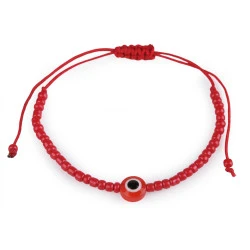 Brățară shamballa ochiul lui allah - Roșu (1 Bucată)