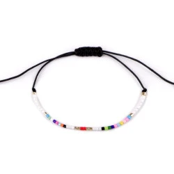 Brățară shamballa cu mărgele de nisip - Multicolor (1 Bucată)