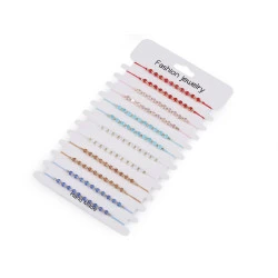 Brățară shamballa cu strasuri și efect ab - Mix variante (12 Bucăți)