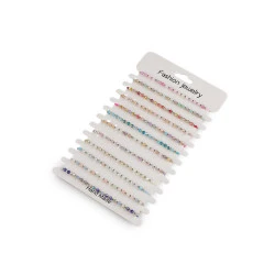 Brățară shamballa cu mărgele fațetate și efect ab - Mix variante (12 Bucăți)