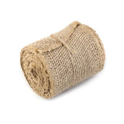 Panglică din iută, lățime 10 mm - Ecru natural (1 Metru)