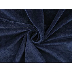 Pluș neted /  minky - Albastru închis (1 Metru)