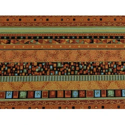 Bumbac imprimat - Ruginiu mediu (1 Metru)