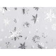 Organza cu fulgi de zăpadă - Transparent (1 Metru)