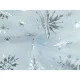 Organza cu fulgi de zăpadă - Transparent (1 Metru)