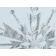 Organza cu fulgi de zăpadă - Transparent (1 Metru)