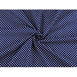 Material bumbac cu buline - Albastru berlin (1 Metru)