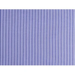 Bumbac imprimat cu dungi - Albastru delta (1 Metru)