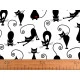 Material bumbac imprimat, motiv pisicuțe - Alb (1 Metru) Material bumbac imprimat, motiv pisicuțe - Alb (1 Metru)
